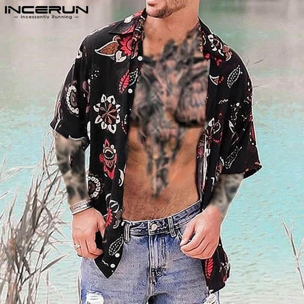 summer printing men shirt lapel short sleeve streetwear vacation camisas breathable casual hawaiian shirts incerun s-3xl 7 men's, White;black
summer printing men shirt lapel short sleeve streetwear vacation camisas breathable casual hawaiian shirts incerun s-3xl 7 men's, White;black