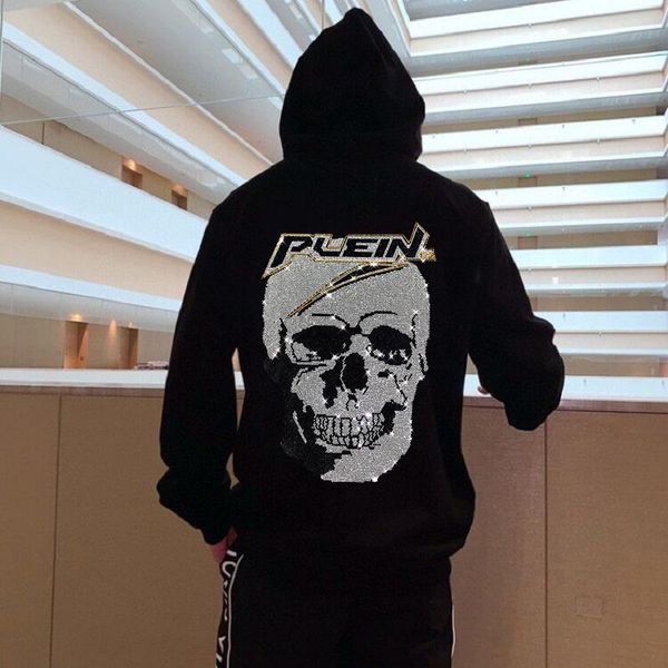 men's hoodies & sweatshirts winter hoodie oversized fashion casual hoody loose warm suitable jacket rhinestone style pure cotto, Black
men's hoodies & sweatshirts winter hoodie oversized fashion casual hoody loose warm suitable jacket rhinestone style pure cotto, Black