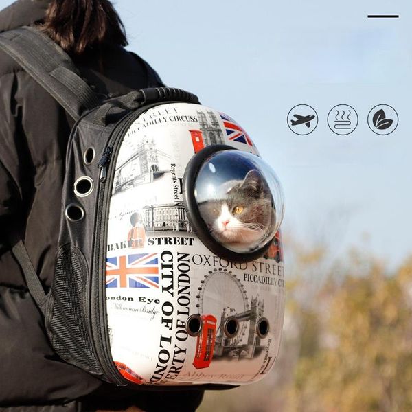 dog car seat covers transparent space cat backpack bag go out portable breathable p