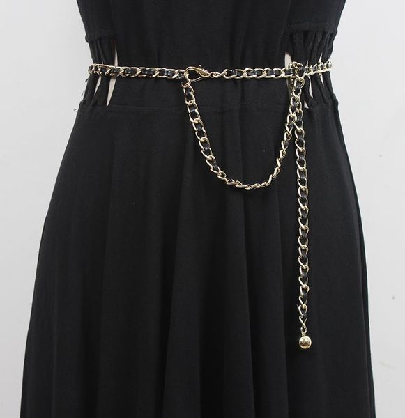 belts women's runway fashion pu leather chain cummerbunds female dress coat corsets waistband decoration narrow belt r3576, Black;brown
belts women's runway fashion pu leather chain cummerbunds female dress coat corsets waistband decoration narrow belt r3576, Black;brown