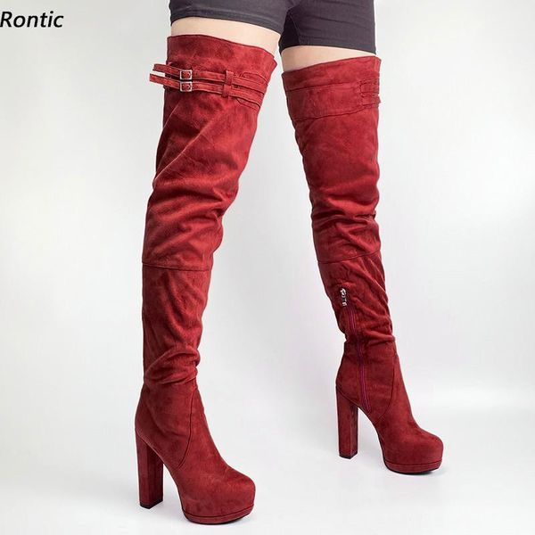 boots rontic handmade women winter platform thigh italian style chunky heels round toe purple burgundy party shoes us size 5-20, Black
boots rontic handmade women winter platform thigh italian style chunky heels round toe purple burgundy party shoes us size 5-20, Black