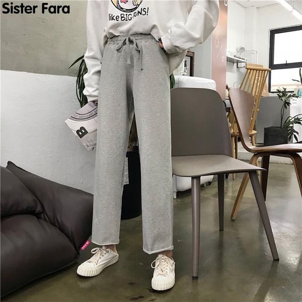 sister fara spring ankle-length pants winter thicken wide leg elastic waist woman's jogger autumn high trousers women's & capris, Black;white
sister fara spring ankle-length pants winter thicken wide leg elastic waist woman's jogger autumn high trousers women's & capris, Black;white