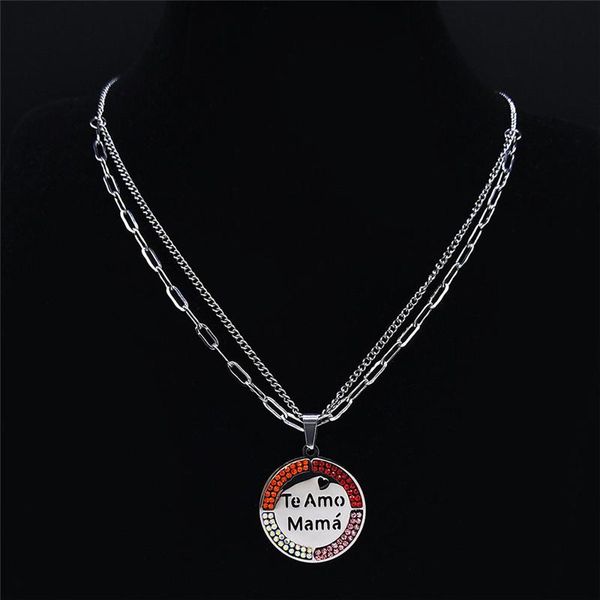 pendant necklaces 2pcs stainless steel round te amo mama silver color necklace women chain family jewelry joyas mujer n4817s01
pendant necklaces 2pcs stainless steel round te amo mama silver color necklace women chain family jewelry joyas mujer n4817s01
