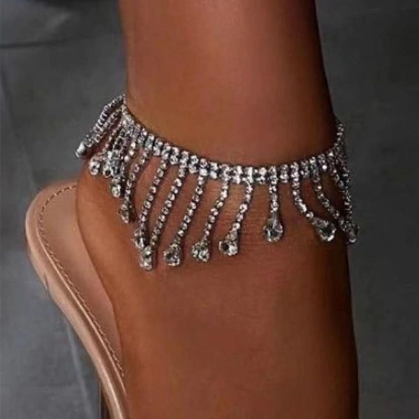 anklets 1pcs fashion rhinestone tassel bracelet women's summer beach shining crystal ankle chain barefoot accessories wholesale, Red;blue
anklets 1pcs fashion rhinestone tassel bracelet women's summer beach shining crystal ankle chain barefoot accessories wholesale, Red;blue