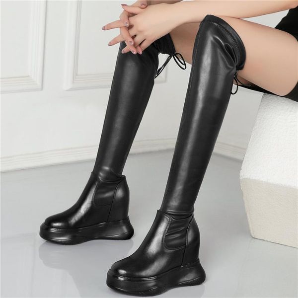 boots fashion sneakers women cow leather wedges high heel over the knee female round toe slim leg thigh platform pumps shoe, Black
boots fashion sneakers women cow leather wedges high heel over the knee female round toe slim leg thigh platform pumps shoe, Black