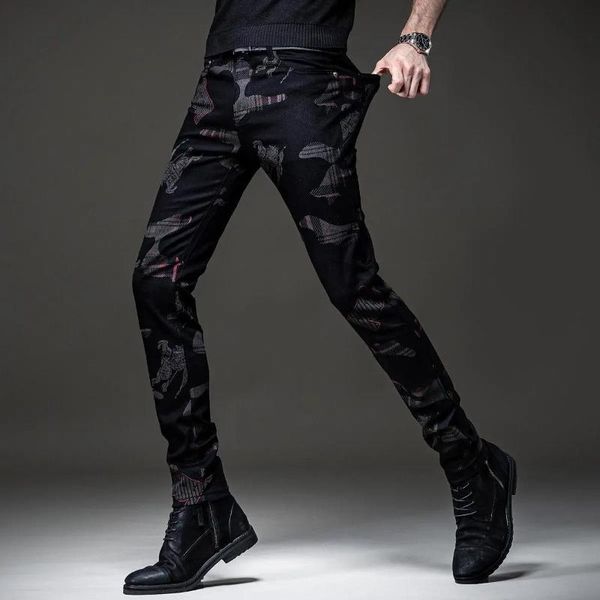 spring european and american fashion brand men's jeans slim feet trend printing hip-hop casual denim trousers men, Blue
spring european and american fashion brand men's jeans slim feet trend printing hip-hop casual denim trousers men, Blue