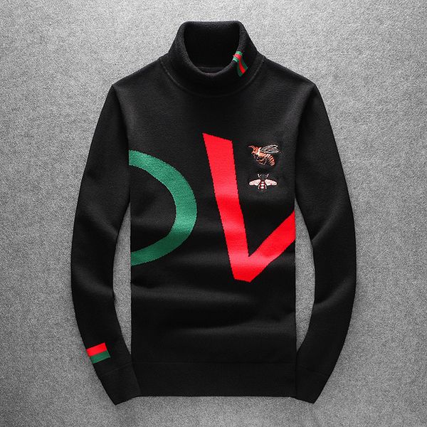 boutique sweater fashion men's embroidery bottom coat net red same slim high collar knitted, White;black
boutique sweater fashion men's embroidery bottom coat net red same slim high collar knitted, White;black