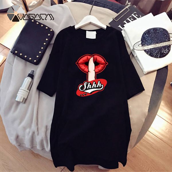 propcm summer mini woman dress lips print black white women designers clothes 2021 plus size tshirt dresses femme casual vestido de mujer, Black;gray
propcm summer mini woman dress lips print black white women designers clothes 2021 plus size tshirt dresses femme casual vestido de mujer, Black;gray
