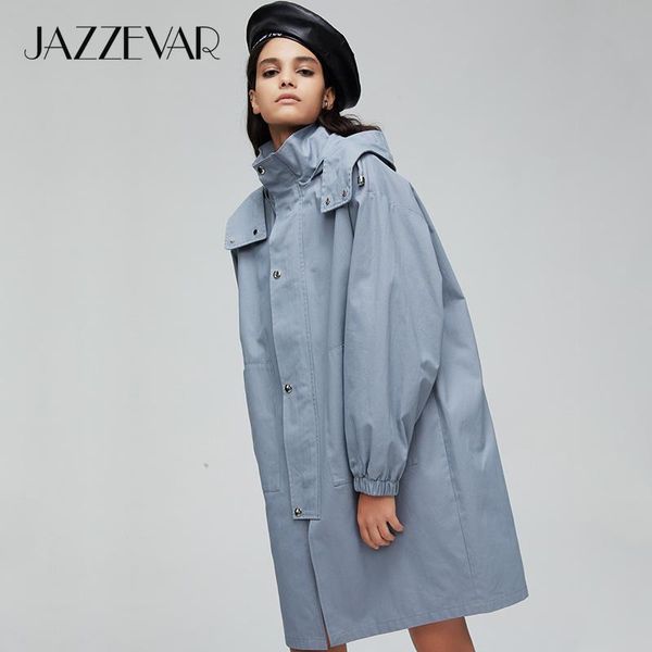 women's trench coats jazzevar2021 arrival autumn coat women loose clothing outerwear quality with a hood fashion womens windbreakers 90, Tan;black
women's trench coats jazzevar2021 arrival autumn coat women loose clothing outerwear quality with a hood fashion womens windbreakers 90, Tan;black