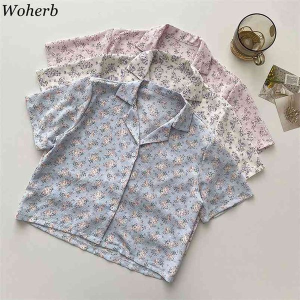 short-sleeve floral shirts women summer korean temperament blouses suit collar single breasted loose vintage 210519, White
short-sleeve floral shirts women summer korean temperament blouses suit collar single breasted loose vintage 210519, White