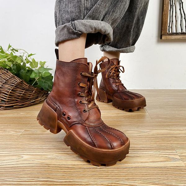 boots women platform soft genuine leather ankle punk motorcycle chunky shoes thick bottom botas mujer, Black
boots women platform soft genuine leather ankle punk motorcycle chunky shoes thick bottom botas mujer, Black