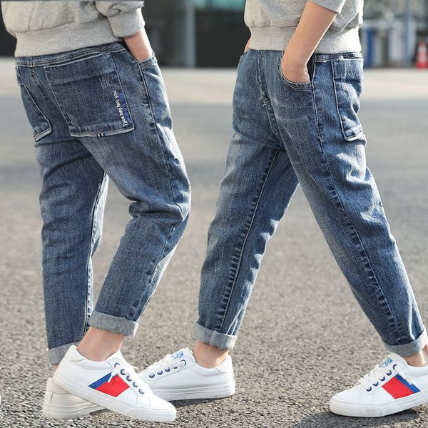 quality boys pants childrens blue jeans daily clothing casual jeans for boys kids baby boy jeans pants denim enfant pantalones, White