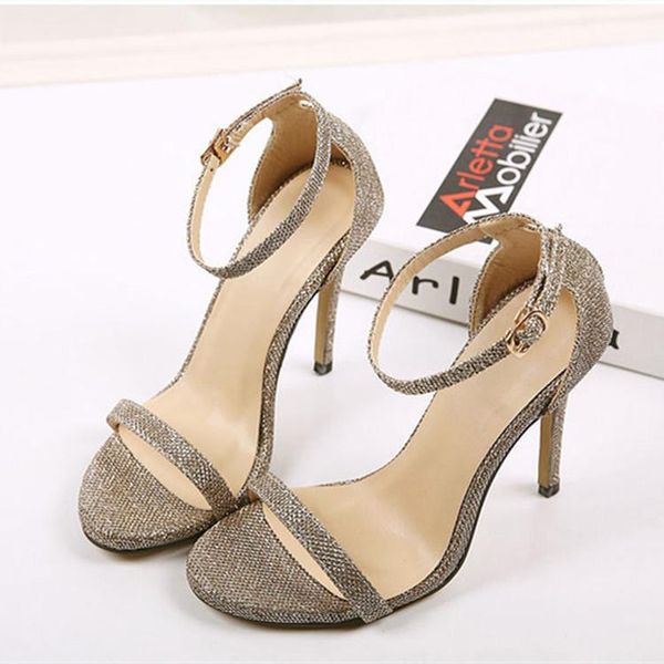 fashion ladies high heels open toes sandal shoes summer sandals, Black