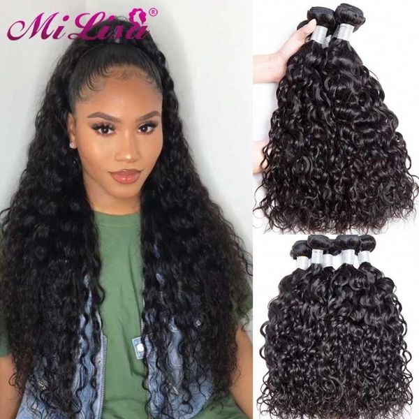 human hair bulks water wave bundles 1 3 4 brazilian virgin wet and wavy weaving remy extensions, Black
human hair bulks water wave bundles 1 3 4 brazilian virgin wet and wavy weaving remy extensions, Black