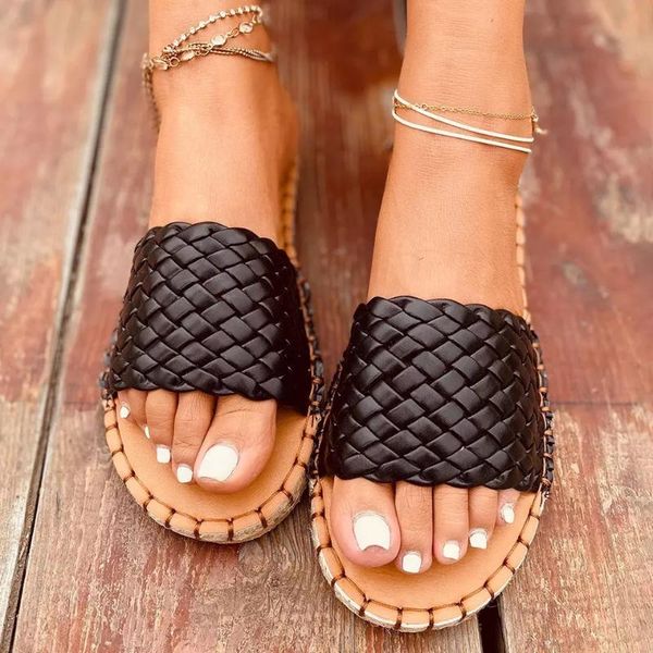 slippers casual shoes woman 2021 low lady pantofle big size luxury flat summer girl soft rome basic hoof heels slides fabric, Black
slippers casual shoes woman 2021 low lady pantofle big size luxury flat summer girl soft rome basic hoof heels slides fabric, Black