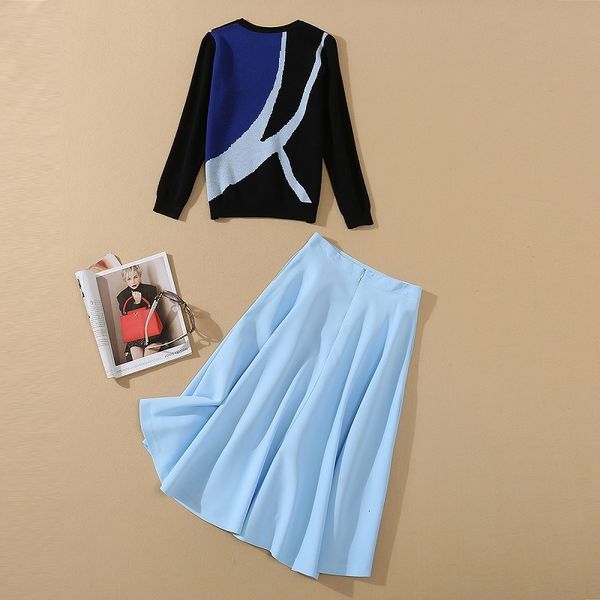 skirts sweater skirt suits autumn winter 2 piece set women color block knitting pullovers+high waist blue skirts set, Black
skirts sweater skirt suits autumn winter 2 piece set women color block knitting pullovers+high waist blue skirts set, Black