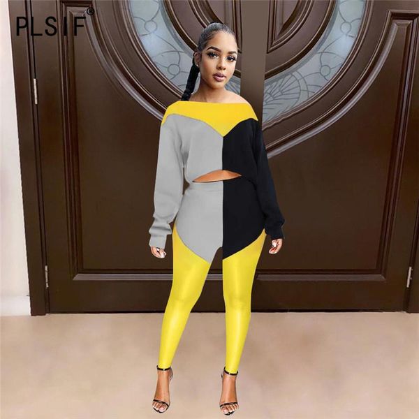 women's tracksuits yellow o neck long sleeve crop and pants 2 pieces set tight high street chic lady fashion outfits, Gray
women's tracksuits yellow o neck long sleeve crop and pants 2 pieces set tight high street chic lady fashion outfits, Gray
