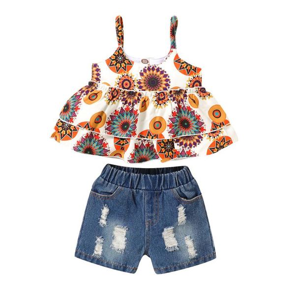 summer clothing toddler kids girls clothes bohemias floral printed ripped jean shorts set outfits baby sets, White
summer clothing toddler kids girls clothes bohemias floral printed ripped jean shorts set outfits baby sets, White