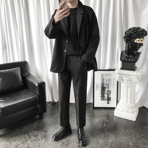 men's tracksuits korean style men sets casual loose fashion cardigan long sleeve plus size chandal hombre clothing db60tz, Gray
men's tracksuits korean style men sets casual loose fashion cardigan long sleeve plus size chandal hombre clothing db60tz, Gray
