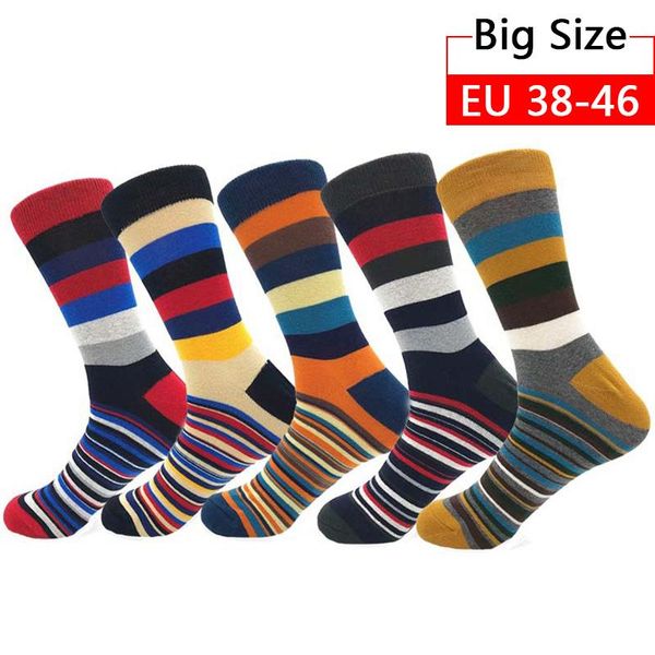 men's socks big size 38-46 casual fashion combed cotton funny long women&men contrast color rainbow larger stripe for men, Black
men's socks big size 38-46 casual fashion combed cotton funny long women&men contrast color rainbow larger stripe for men, Black