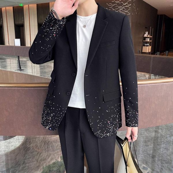 korean painted suit men's wedding casual loose trendy two-piece set fashion business dress (blazers pant) terno masculino suits & blaze, White;black
korean painted suit men's wedding casual loose trendy two-piece set fashion business dress (blazers pant) terno masculino suits & blaze, White;black