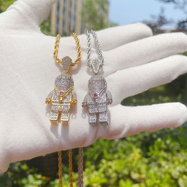 hiphop personality astronaut pendant micro set zircon hip hop men's trendy necklace, Black
hiphop personality astronaut pendant micro set zircon hip hop men's trendy necklace, Black