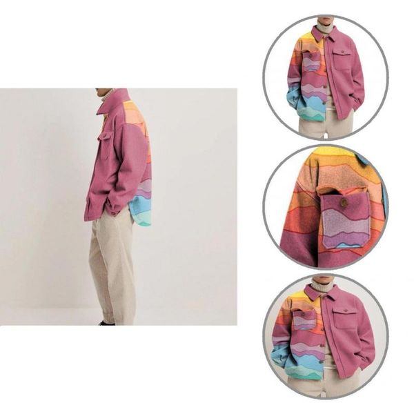 men's wool & blends practical excellent fashion abstract printed male loose coats woolen buttoned jacket dual pockets for daily wear, Black
men's wool & blends practical excellent fashion abstract printed male loose coats woolen buttoned jacket dual pockets for daily wear, Black