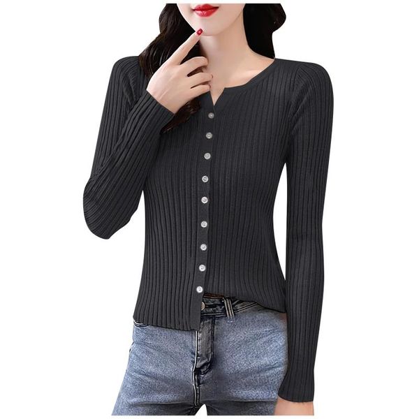 women's knits & tees knitted cardigan t-shirt casual autumn and winter single-breasted slim long-sleeved sweater all-match, White
women's knits & tees knitted cardigan t-shirt casual autumn and winter single-breasted slim long-sleeved sweater all-match, White