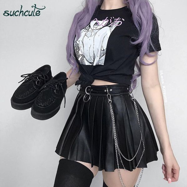 suchcute womens skirt leather short-skirt fashion 2021 pleated female mini skirts gothic black dancing korean style saia midi
suchcute womens skirt leather short-skirt fashion 2021 pleated female mini skirts gothic black dancing korean style saia midi