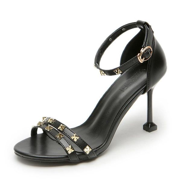 dress shoes open toe sandals women stiletto buckle high heels, Black
dress shoes open toe sandals women stiletto buckle high heels, Black