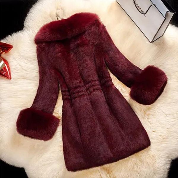 women's leather & faux female winter casual coats warm fur long sleeve robe v neck clothes women outwear 2021 fashion, Black
women's leather & faux female winter casual coats warm fur long sleeve robe v neck clothes women outwear 2021 fashion, Black