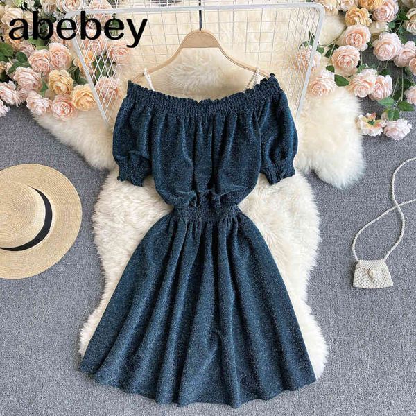 design shiny lurex strap dress elastic ruched puff sleeve a-line party summer off shoulder beach short 210512, Black;gray
design shiny lurex strap dress elastic ruched puff sleeve a-line party summer off shoulder beach short 210512, Black;gray
