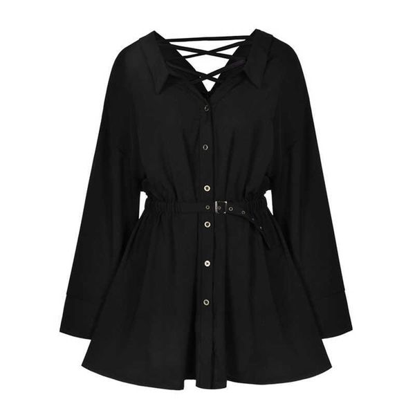 perhaps u women black turn down collar solid shirt dress long sleeve sash a line elegant mini dress female d2623 210529, Black;gray
perhaps u women black turn down collar solid shirt dress long sleeve sash a line elegant mini dress female d2623 210529, Black;gray