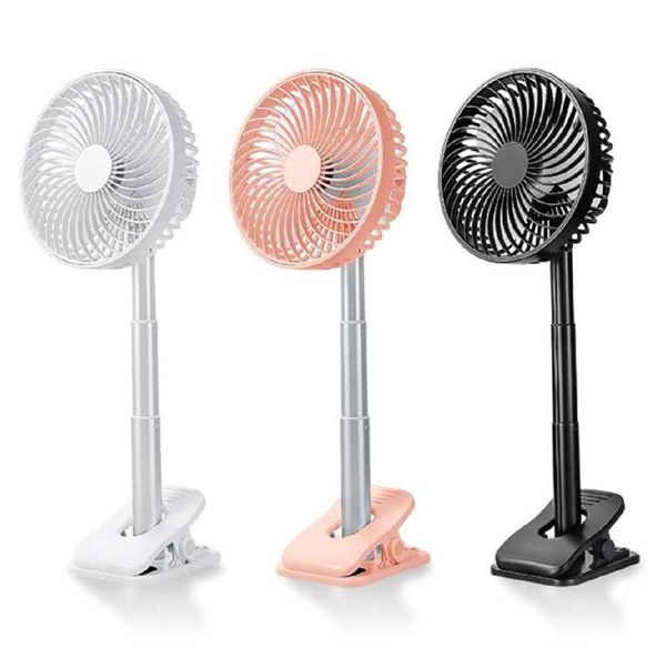 electric fans usb rechargeable desk fan portable silent mini deskclip folding