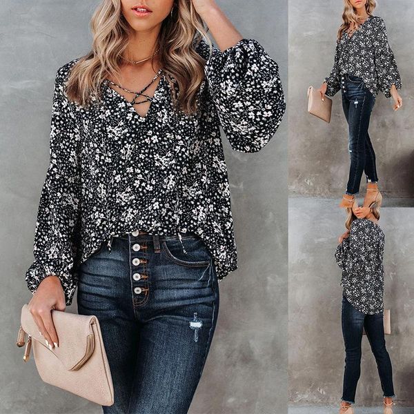 women's blouses & shirts summer blouse fashion loose v-neck floral long sleeve 2021 arrival casual elegant women streetwear, White
women's blouses & shirts summer blouse fashion loose v-neck floral long sleeve 2021 arrival casual elegant women streetwear, White