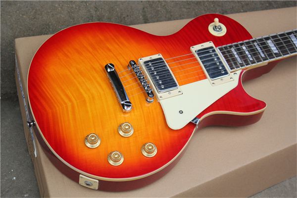 cherry sunburst, standard electric guitar chrome hardware factory direct mahogany material
cherry sunburst, standard electric guitar chrome hardware factory direct mahogany material