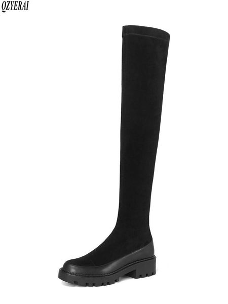 boots qzyerai style over knee genuine leather fashion female women's black cowhide women shoes size 34-40
boots qzyerai style over knee genuine leather fashion female women's black cowhide women shoes size 34-40