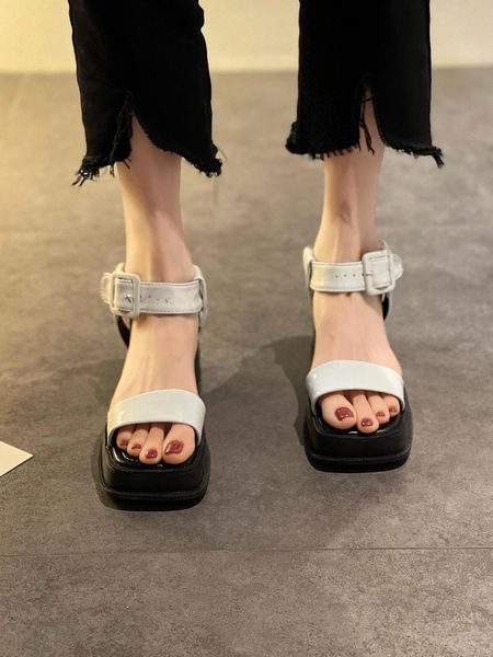sandals women's high heels 2021 summer net red fashion wild small fresh buckle thick heel non-slip roman shoes, Black
sandals women's high heels 2021 summer net red fashion wild small fresh buckle thick heel non-slip roman shoes, Black