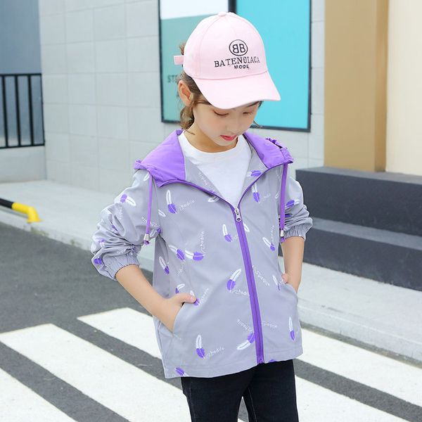 INS HOT girls coat 4-13 years old childrens jacket Printed feather hooded trench coat Childrens clothing girls autumn clothing, Blue
INS HOT girls coat 4-13 years old childrens jacket Printed feather hooded trench coat Childrens clothing girls autumn clothing, Blue