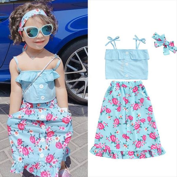 1 6y toddler kids girls sweet clothes sets strap sleeveless belt solid vest flowers printed a line skirts, White
1 6y toddler kids girls sweet clothes sets strap sleeveless belt solid vest flowers printed a line skirts, White