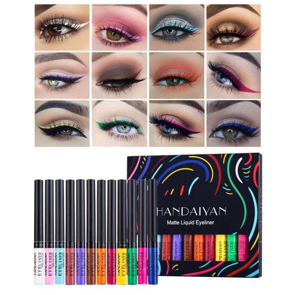 12 colors/set liquid eyeliner pen set waterproof long lasting matte colored eye liner cosmetic quick dry white green liner makeup kits
12 colors/set liquid eyeliner pen set waterproof long lasting matte colored eye liner cosmetic quick dry white green liner makeup kits
