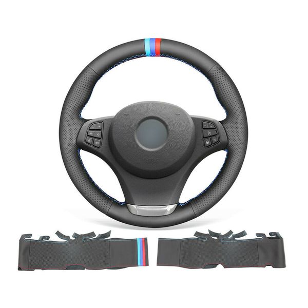 diy hand stitched soft non-slip black leather steering wheel cover for bmw x3 e83 2007-2010 x5 e53
diy hand stitched soft non-slip black leather steering wheel cover for bmw x3 e83 2007-2010 x5 e53