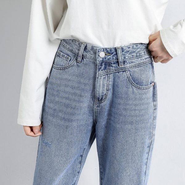 spring denim trousers women's loose korean fashion classic washed jeans all-match clothing quality pure cotton for ladies, Blue
spring denim trousers women's loose korean fashion classic washed jeans all-match clothing quality pure cotton for ladies, Blue