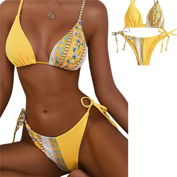 women's swimwear women creative floral printing tie up bikini ladies summer split set backless swimsuit female biquini, White;black
women's swimwear women creative floral printing tie up bikini ladies summer split set backless swimsuit female biquini, White;black