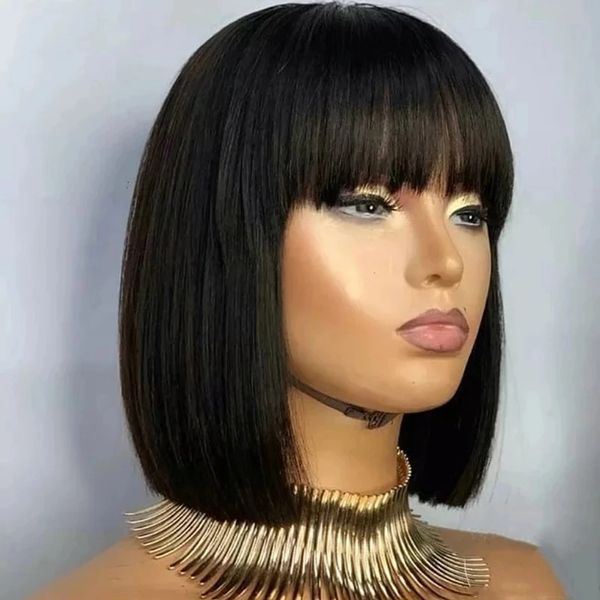 lx brand fringe wig human hair short bob wig eruopean straight human hair wigs with bang full machine wigs human hair wigs under $50factory, Black
lx brand fringe wig human hair short bob wig eruopean straight human hair wigs with bang full machine wigs human hair wigs under $50factory, Black