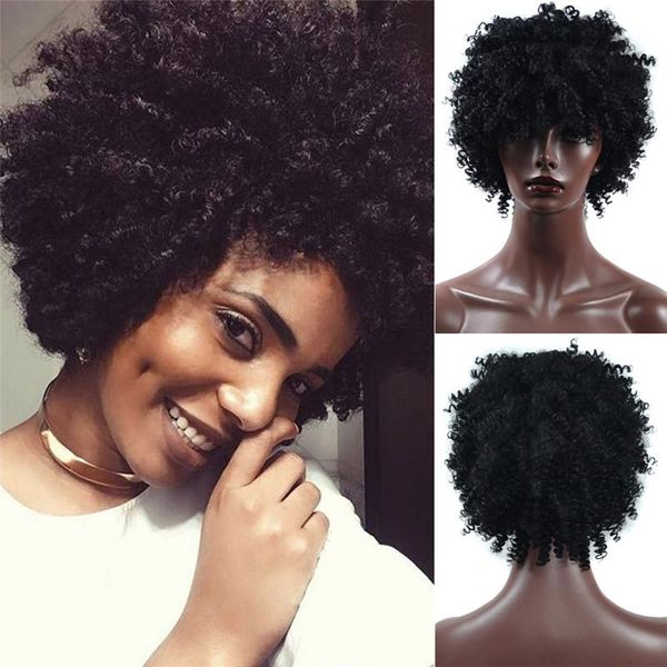 synthetic wigs afro short black curly wavy wig with bangs for daily party use nature looking heat resistant fiber
synthetic wigs afro short black curly wavy wig with bangs for daily party use nature looking heat resistant fiber