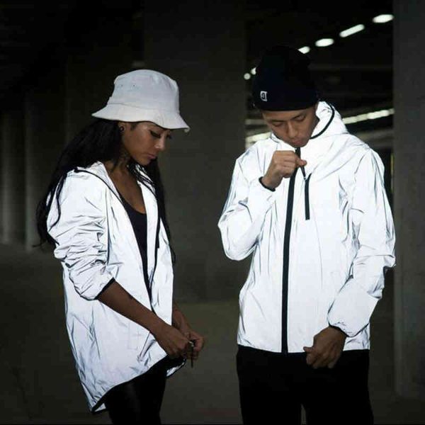 men's and women's reflective ets, light hooded sweatshirts, hip-hop windbreaker, large street cloth., Tan;black
men's and women's reflective ets, light hooded sweatshirts, hip-hop windbreaker, large street cloth., Tan;black
