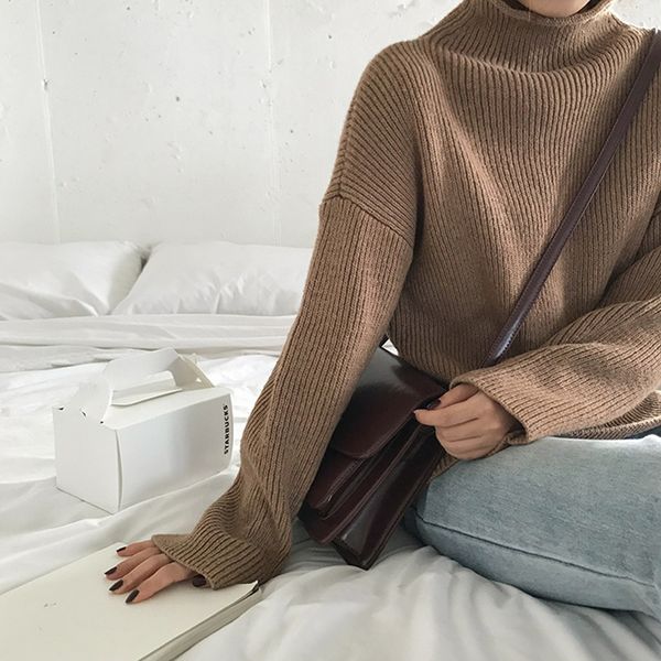 5 colors autumn and winter breif style solid color turtleneck warm sweaters and pullovers womens (f1311), White;black
5 colors autumn and winter breif style solid color turtleneck warm sweaters and pullovers womens (f1311), White;black