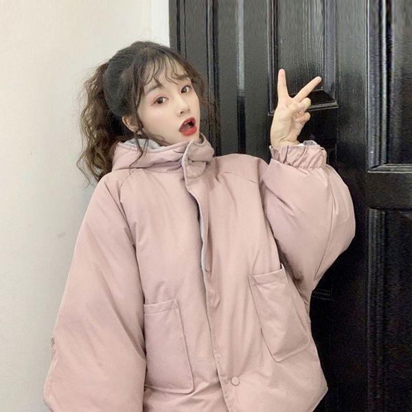 wear loose cotton padded jacket bread winter double-sided women's versatile down, Black
wear loose cotton padded jacket bread winter double-sided women's versatile down, Black