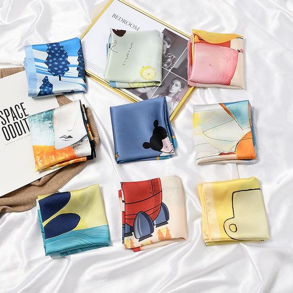 scarves oil painted small square scarf female cute cartoon spring and autumn thin decorative silk tied hair band shirt neck, Blue;gray
scarves oil painted small square scarf female cute cartoon spring and autumn thin decorative silk tied hair band shirt neck, Blue;gray